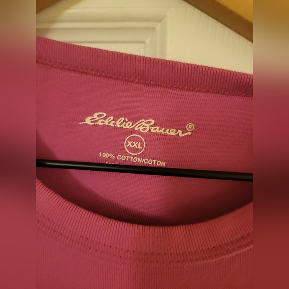 EUC XXL pink Eddie Bauer T shirt 100% Cotton,  no flaws - Picture 3 of 3